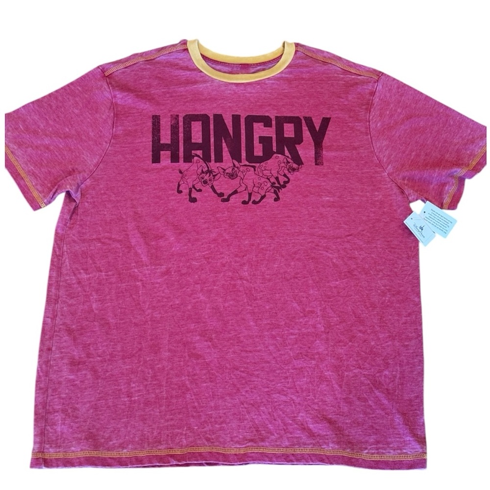 NWT Disney Parks Lion King Hangray Tshirt Ringer Red L Hyenas